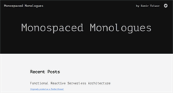 Desktop Screenshot of monospacedmonologues.com