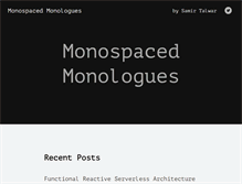 Tablet Screenshot of monospacedmonologues.com